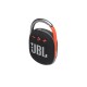 Портативная акустика JBL Clip 4: чёрный и оранжевый дизайн, 5 Вт мощности