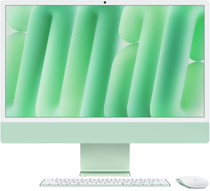 Apple iMac 24 Retina 4K (M4 8-Core CPU, GPU 8-Core, 16 ГБ, 256 ГБ) (MWUE3) Зеленый