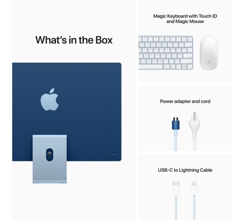 Apple iMac 24 Retina 4K (M3 8-Core CPU, GPU 10-Core, 16 ГБ, 1 ТБ) (Z19K000DA) Синий