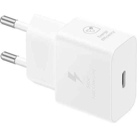 Сетевое зарядное устройство Samsung EP-T2510, с кабелем, USB-C, 25Вт, 3A, белый