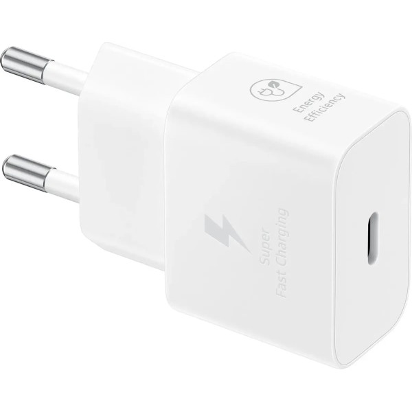 Сетевое зарядное устройство Samsung EP-T2510, с кабелем, USB-C, 25Вт, 3A, белый