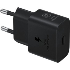 Сетевое зарядное устройство Samsung EP-T2510, с кабелем, USB-C, 25Вт, 3A, черный Сетевое зарядное устройство Samsung EP-T2510, с кабелем, USB-C, 25Вт, 3A, черный