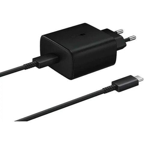 Сетевое зарядное устройство Samsung EP-TA845, с кабелем, 45 Вт, Черный