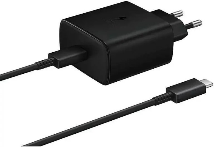 Сетевое зарядное устройство Samsung EP-TA845, с кабелем, 45 Вт, Черный