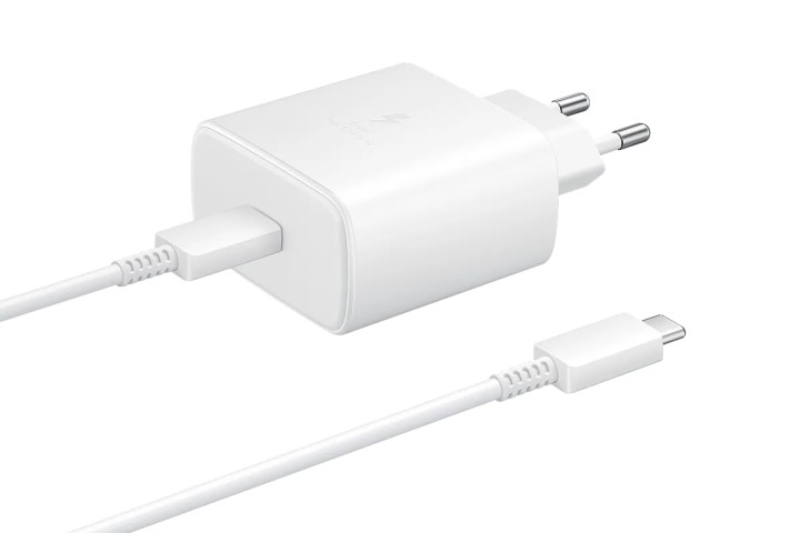 Сетевое зарядное устройство Samsung EP-TA845, с кабелем, 45 Вт, Белый