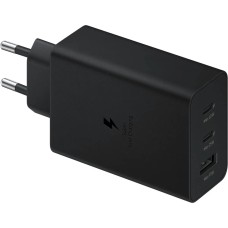 Сетевое зарядное устройство Samsung EP-T6530, USB-A, 2xUSB-C, 65Вт, 3A, черный Сетевое зарядное устройство Samsung EP-T6530, USB-A, 2xUSB-C, 65Вт, 3A, черный
