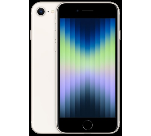 Смартфон Apple iPhone SE 2022 128 ГБ в цвете Starlight — стильный и мощный выбор.