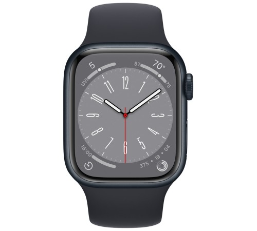 Умные часы Apple Watch Series 8 41 мм с алюминиевым корпусом и ремешком Sport Band в цвете midnight