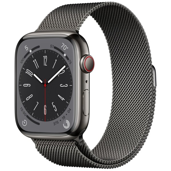 Умные часы Apple Watch Series 8 45 мм Steel Case, graphite milanese