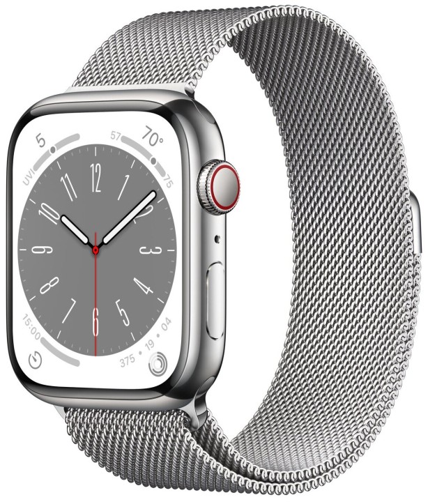 Умные часы Apple Watch Series 8 41 мм Steel Case, silver milanese