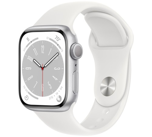 Умные часы Apple Watch Series 8 41 мм Aluminium Case silver/white S/M: стиль и функциональность