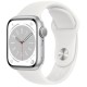 Умные часы Apple Watch Series 8 41 мм Aluminium Case в серебристом цвете с белым ремешком M/L: стиль и функциональность