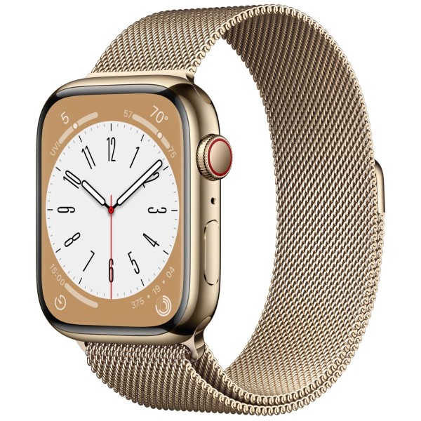 Умные часы Apple Watch Series 8 45 мм Steel Case, gold milanese