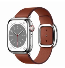 Умные часы Apple Watch Series 8 41 мм Silver Stainless Steel Case, brown modern buckle