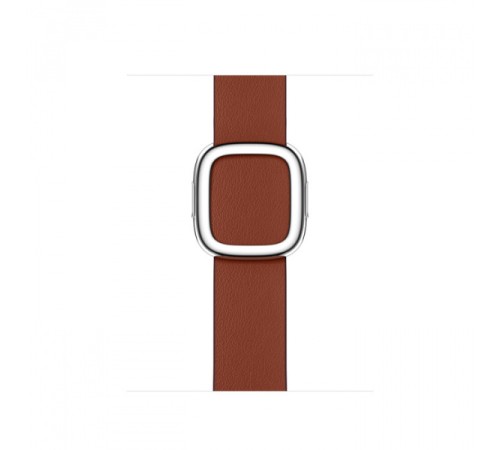 Умные часы Apple Watch Series 8 41 мм с серебристым корпусом из нержавеющей стали и коричневой современной пряжкой