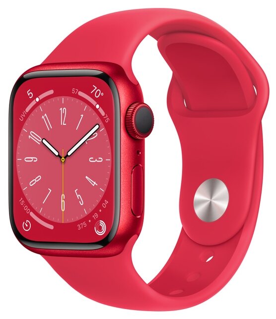 Умные часы Apple Watch Series 8 41 мм Aluminium Case (PRODUCT)RED Sport Band