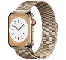 Умные часы Apple Watch Series 8 41 мм Steel Case, gold milanese MNJF3FD/A