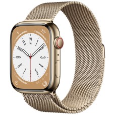 Умные часы Apple Watch Series 8 41 мм Steel Case, gold milanese MNJF3FD/A