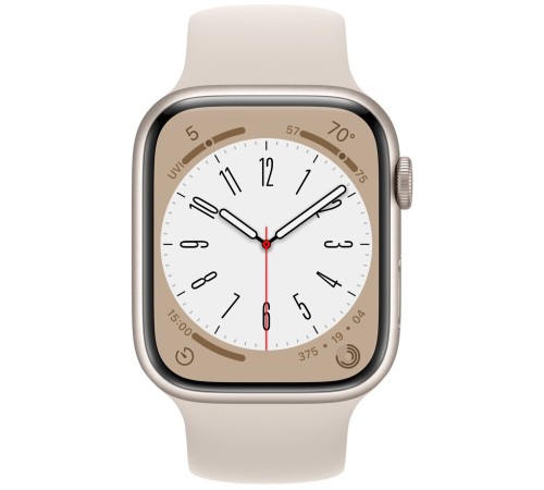 Умные часы Apple Watch Series 8 41 мм: стильный дизайн и функциональность в алюминиевом корпусе Starlight