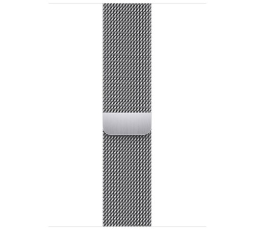 Умные часы Apple Watch Series 8 45 мм с стальным корпусом и серебристым миланским браслетом