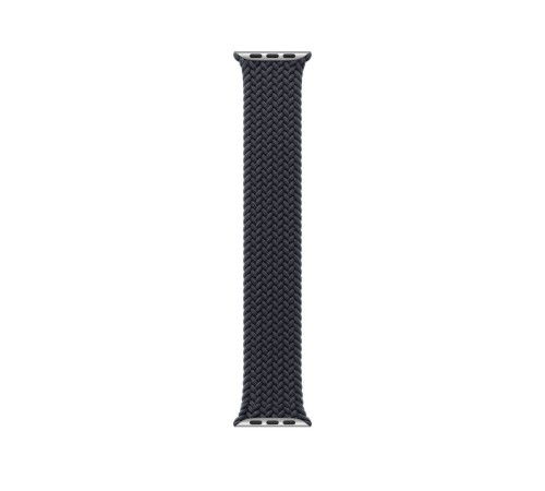 Умные часы Apple Watch Series 8 45 мм с чёрным стальным корпусом и плетёным ремешком Midnight Solo Loop 5 размера