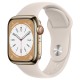 Роскошные Apple Watch Series 8: золотые часы с спортивным ремешком Starlight