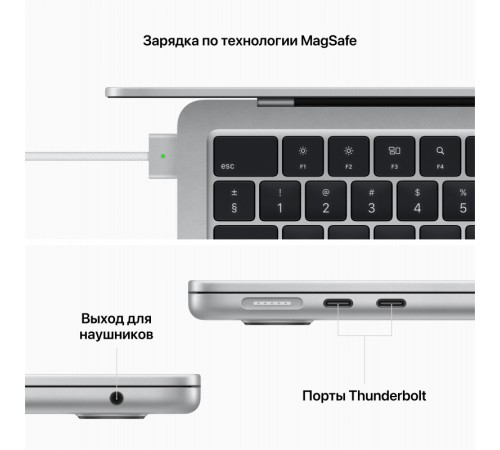 MacBook Air 13.6 2024 MC7V4: мощный ноутбук Apple в серебристом корпусе