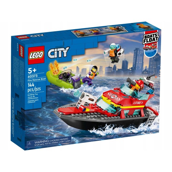 Конструктор LEGO City 60373 Пожарно-спасательная лодка, 144 дет.