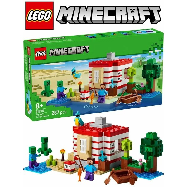 Конструктор LEGO Minecraft 21275 Дом в Джунглях TNT