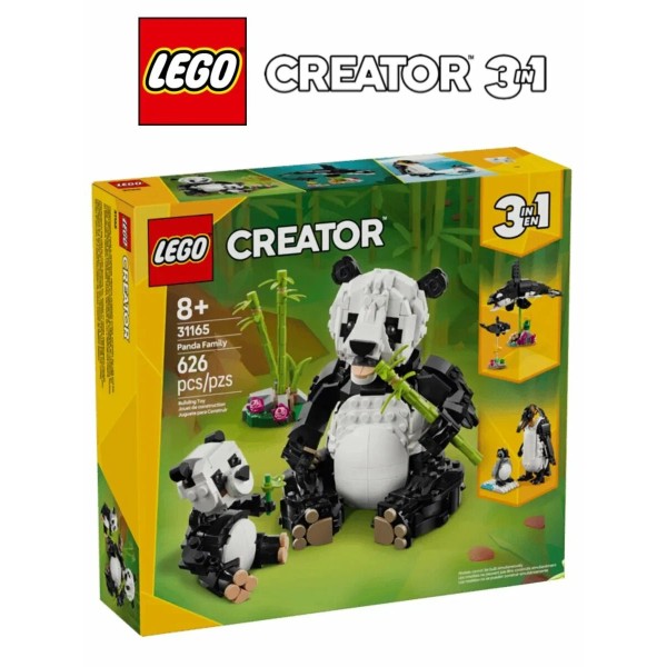 Конструктор LEGO Creator 3в1 31165 «Дикие животные: семья панд», 626 деталей, 8+