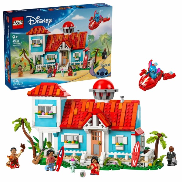Конструктор LEGO Disney Пляжный домик Лило и Стич, 834 дет. 43268