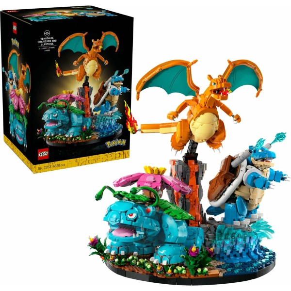 Конструктор LEGO Pokemon 72153 Венузавр, Чаризард и Бластойз, 6838 дет.