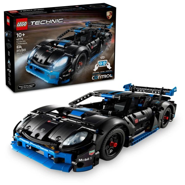Конструктор LEGO Technic 42176 Гоночный автомобиль Porsche GT4 e-Performance, 834 дет.