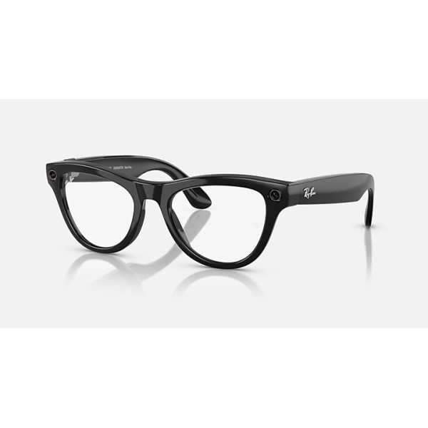 Очки с камерой Ray-Ban Meta Skyler Gen 1 RW4010 Shiny Black / Transitions Amethyst, 52-20-150 мм