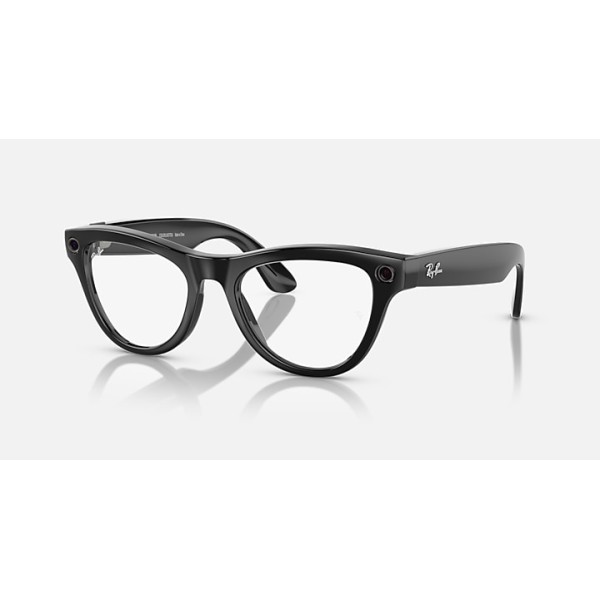 Очки с камерой Ray-Ban Meta Skyler Gen 1 RW4010 Shiny Black / Transitions Cerulean Blue, 52-20-150 мм