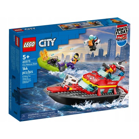 Конструктор LEGO City 60373 Пожарно-спасательная лодка, 144 дет.