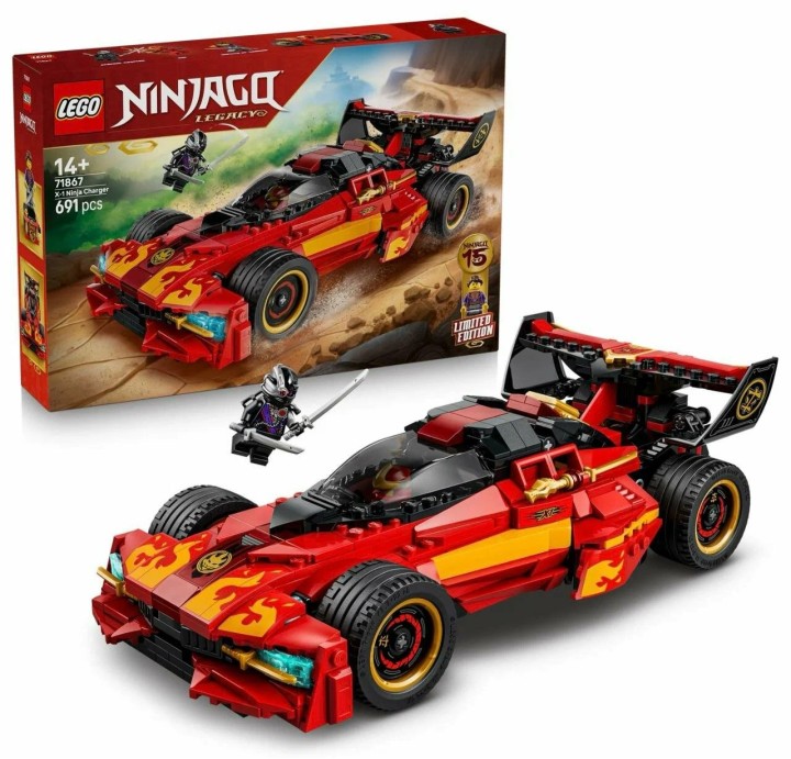 Конструктор LEGO Ninjago Автомобиль ниндзя X-1 71867, 691 деталь, от 14 лет