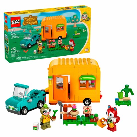 Конструктор детский LEGO Animal Crossing Фургон Лейфа и Садовый магазин, 77054