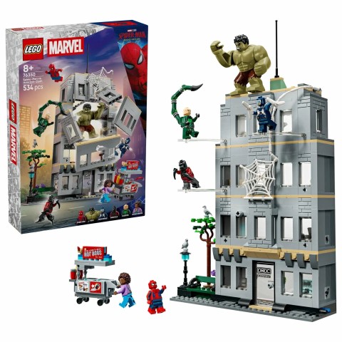 Конструктор LEGO Marvel 76350 Человек-паук против Халка: Эпическое столкновение, 534 дет, 8+