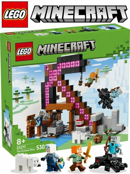 Конструктор LEGO Minecraft 21277 Шахта с киркой с Алекс и шахтёром, от 8 лет