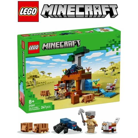 Конструктор LEGO Minecraft 21269 Экспедиция в шахту броненосцев
