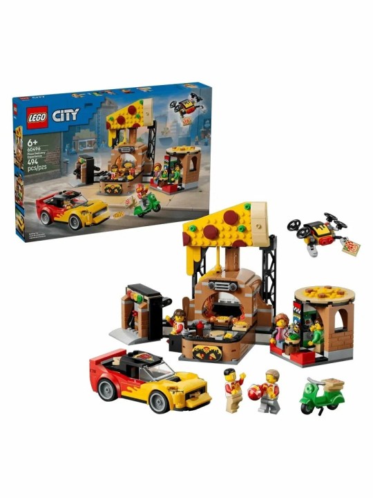 Конструктор LEGO City Доставка пиццы 60496, 494 детали, от 6 лет