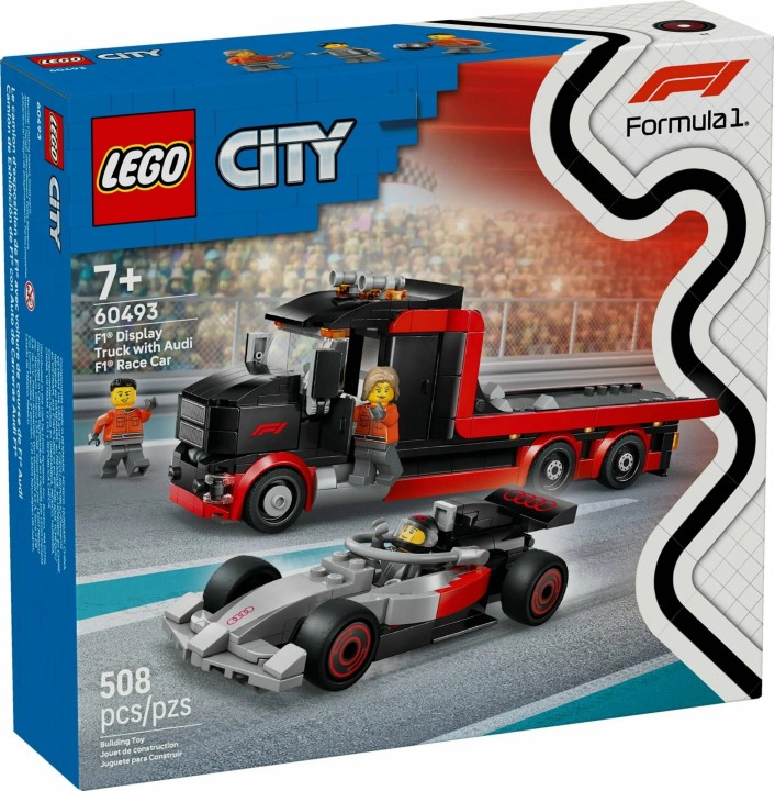 Конструктор LEGO City 60493 Грузовик для показа болида команды AUDI F1
