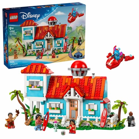 Конструктор LEGO Disney Пляжный домик Лило и Стич, 834 дет. 43268