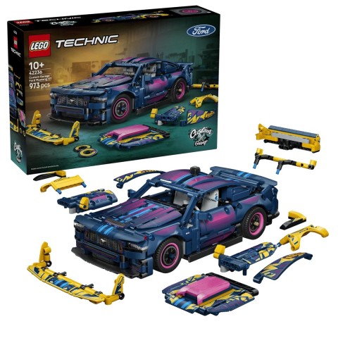 Конструктор LEGO Technic Кастомный гараж Ford Mustang 42236 , 973 детали, от 10 лет