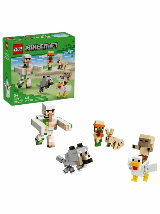 Конструктор LEGO Minecraft 21592 Атака куриного жокея в пустыне, 428 деталей