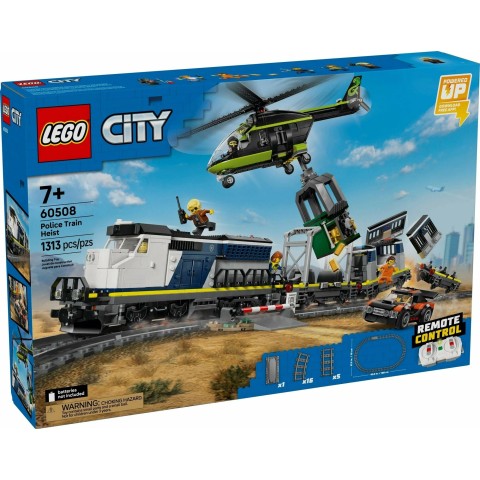 Конструктор LEGO City 60508 Ограбление полицейского поезда, 1313 деталей, от 7 лет