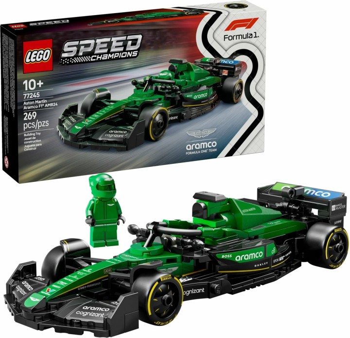 Конструктор LEGO Speed Champions 77245 Гоночный болид Formula 1 Aston Martin Aramco AMR24, 249 детали
