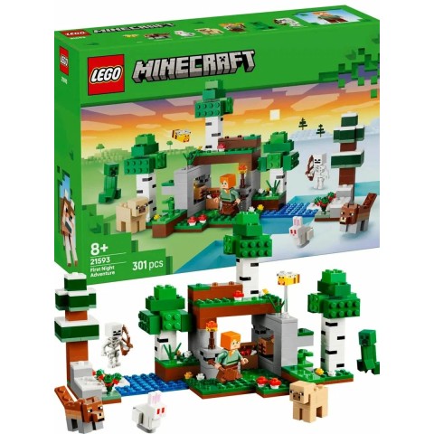 Конструктор LEGO Майнкрафт 21593 Первая ночь: убежище с Крипером, 301 дет.