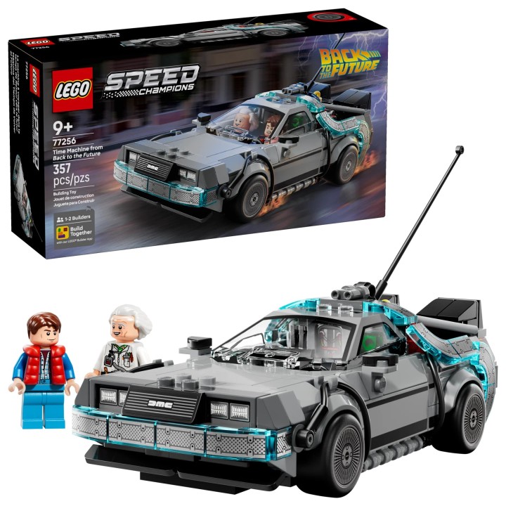 Конструктор LEGO Speed Champions DeLorean DMC-12 из фильма «Назад в будущее» 77256, 357 детали, от 9 лет